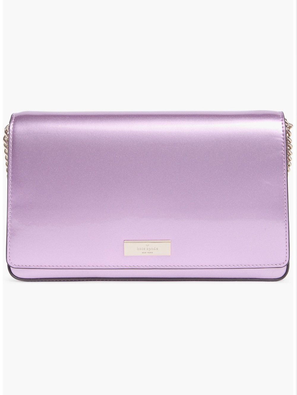 $329 Kate Spade ♠️ Kenzie Small Convertible Crossbody Clutch Silver Tone NWT